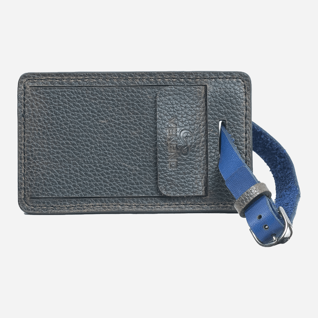 VenenoLeatherDesign Leather Goods Café Bag Tag Gray