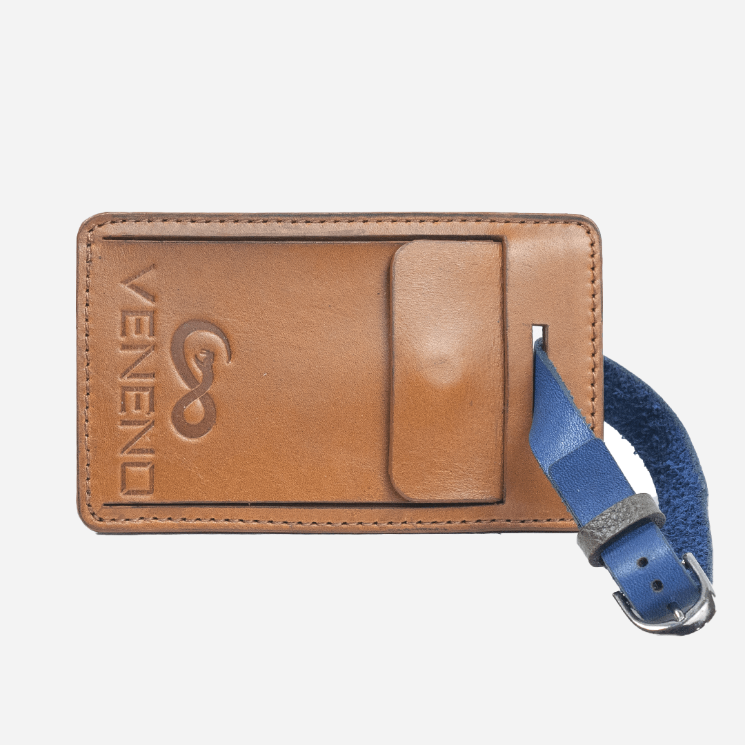 VenenoLeatherDesign Leather Goods Negro Bag Tag Yellow