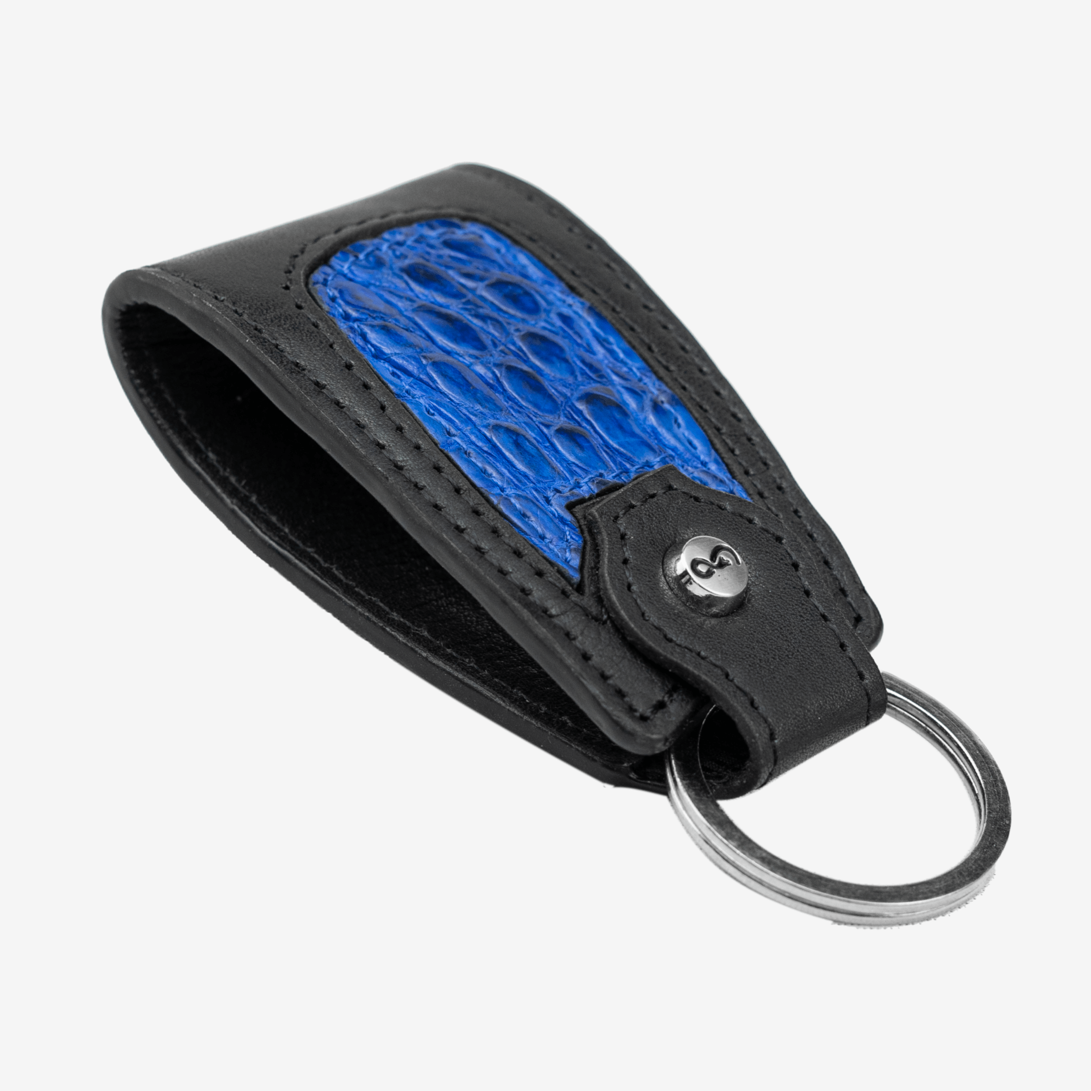 VenenoLeatherDesign Llavero-Billionaire Croc Blue