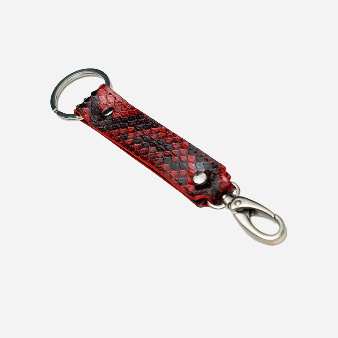 VenenoLeatherDesign Llavero-Python Red Wine