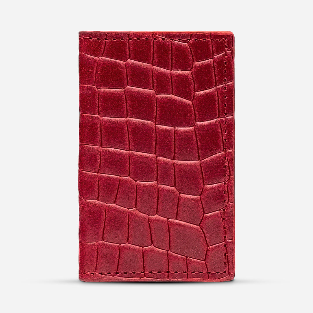 Tarjetero Vertical "Huracán" Faux Rouge