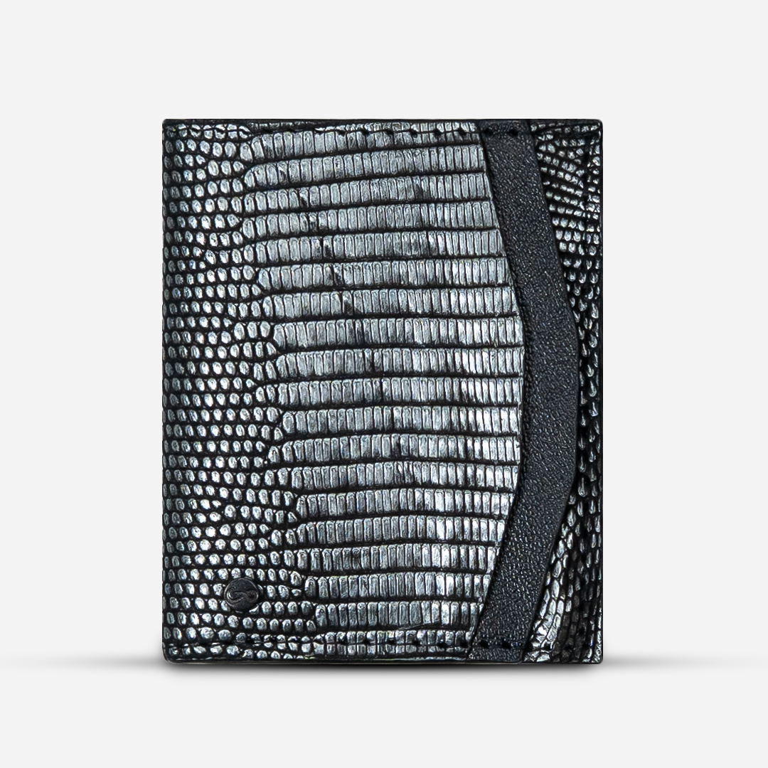 Cartera Compacta "The TIE" Lizzard Minuit