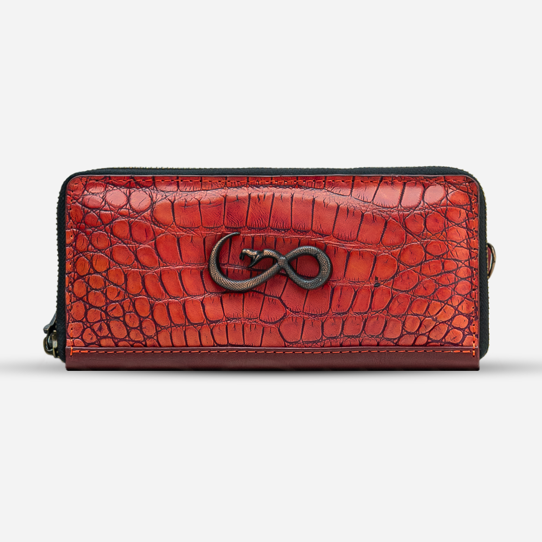 Cartera Larga "The Glam" Billionaire Croc Carmine
