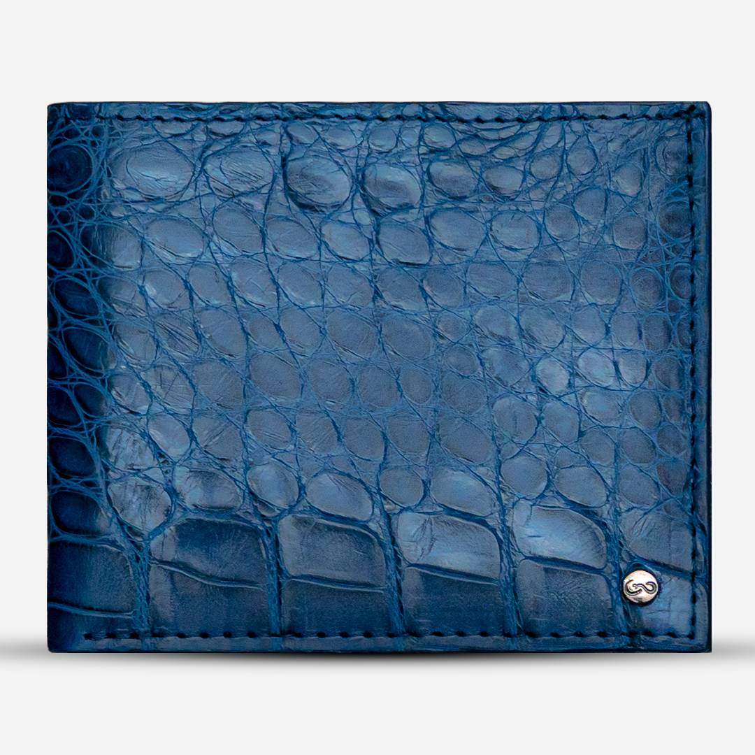 Cartera Grande "The Ambassador" -  Billionaire Croc Patent Blue