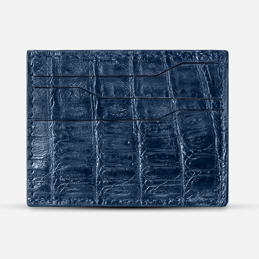 Tarjetero Horizontal "Turbo"  Billionaire Croc Navy Blue