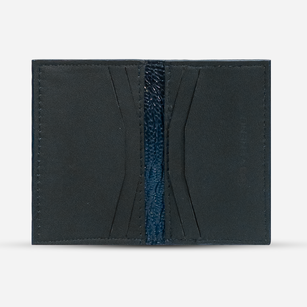 Tarjetero Vertical "Huracán" Billionaire Croc Patent Blue