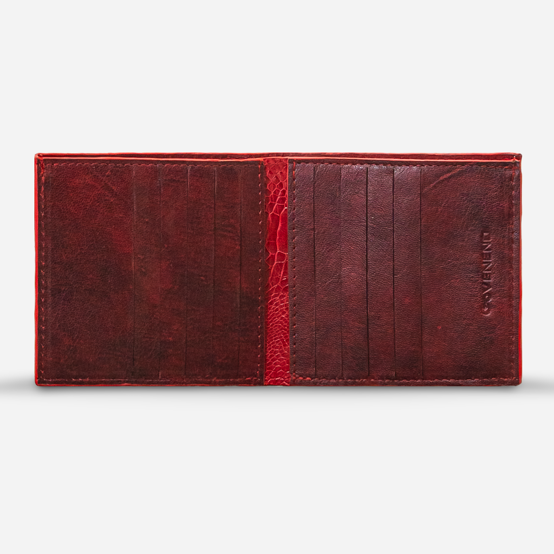 Cartera Grande "The Ambassador" - Ostrich Red