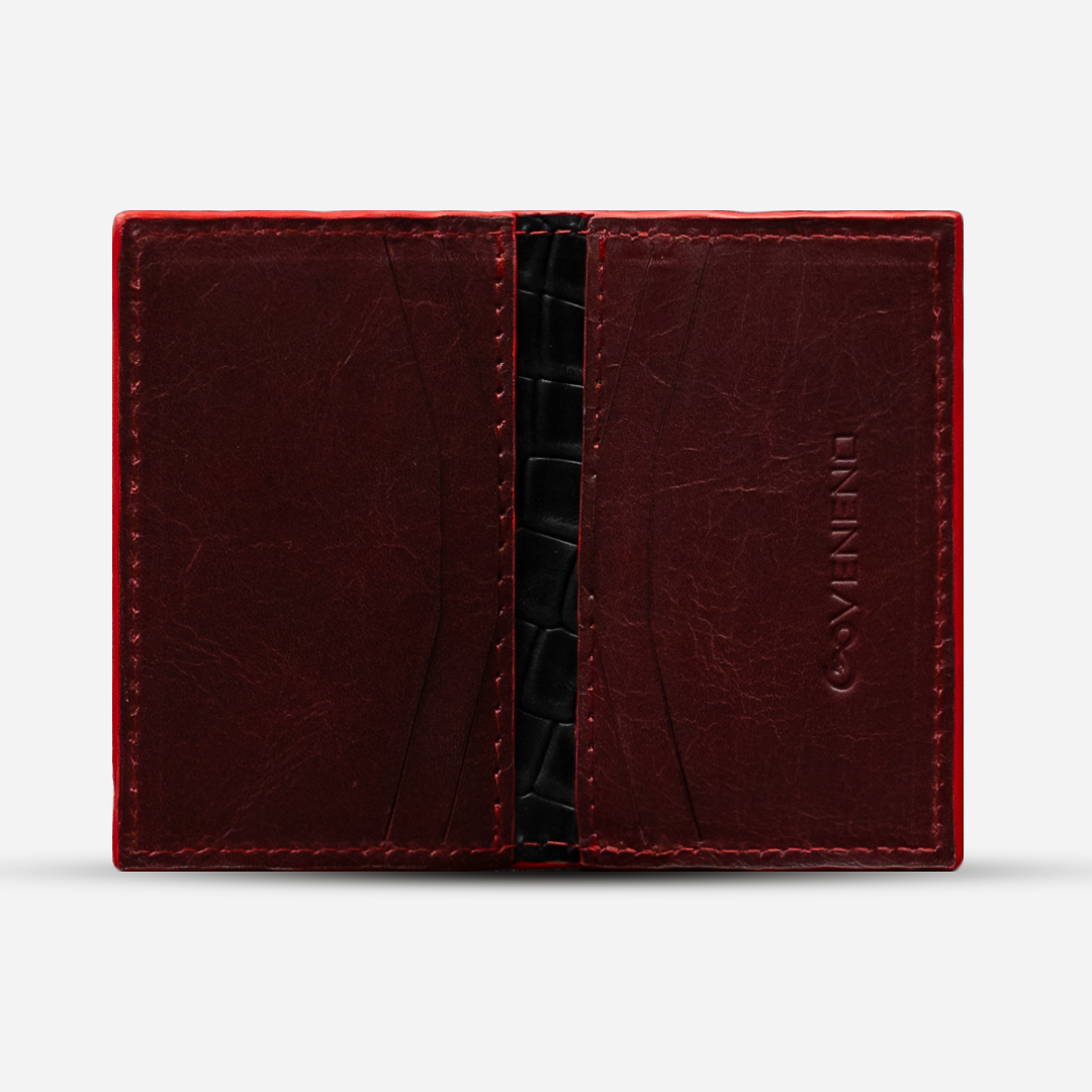 Tarjetero Vertical "Huracán" Faux Crocodile