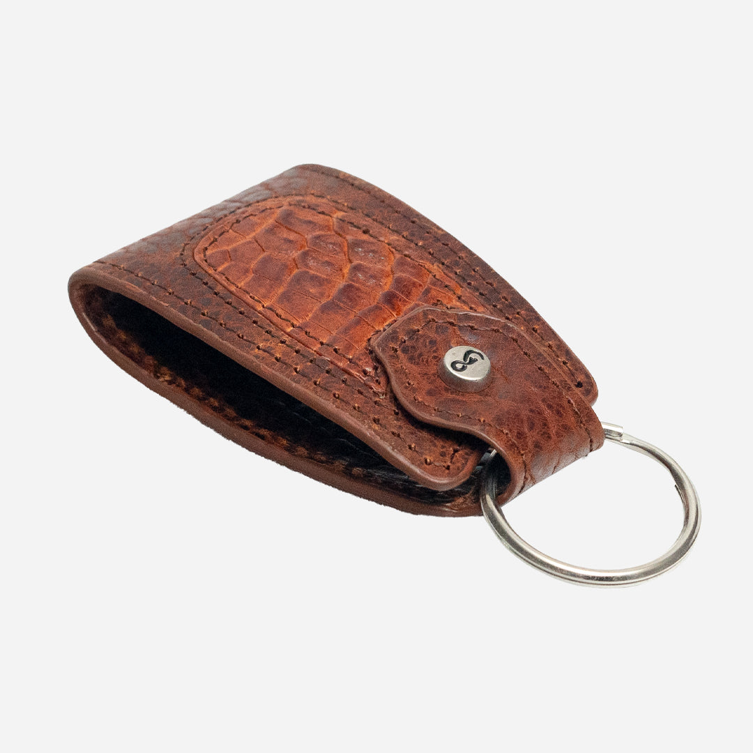 Llavero "The Shield" - Billionaire Croc Cognac Flame