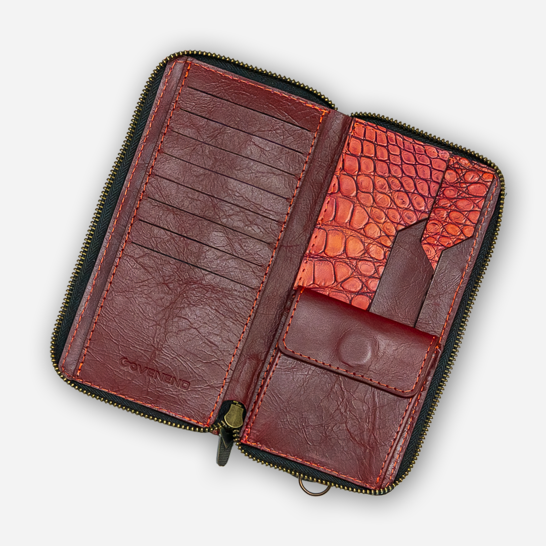 Cartera Larga "The Glam" Billionaire Croc Carmine