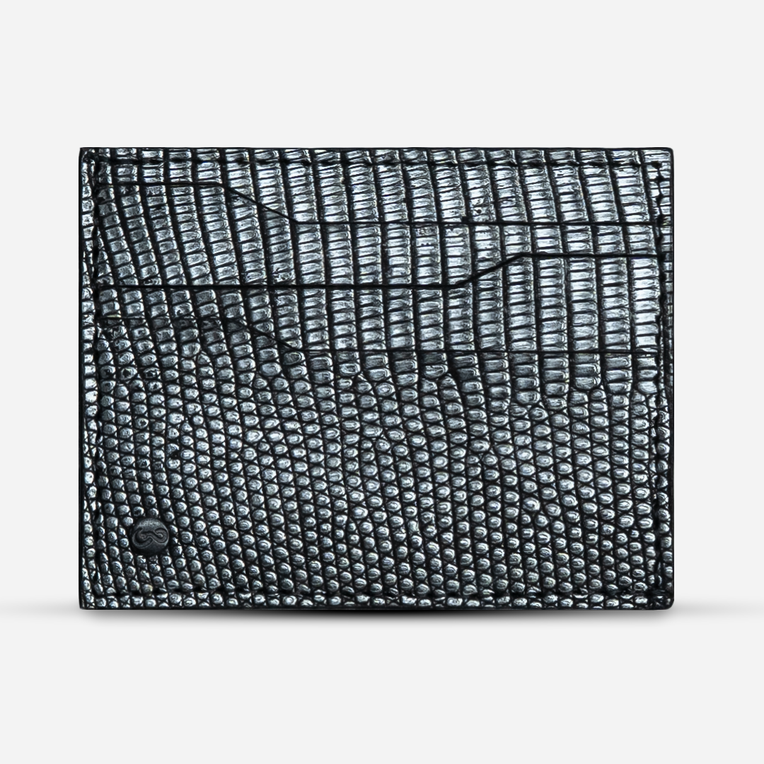 Tarjetero Horizontal "Turbo" Lizzard Silver