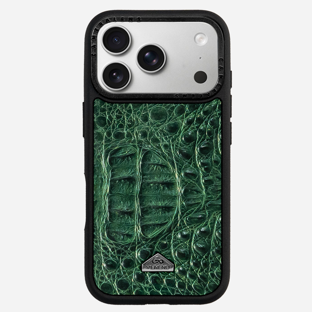 Funda iPhone 17 Pro Max Phantom Croc Green
