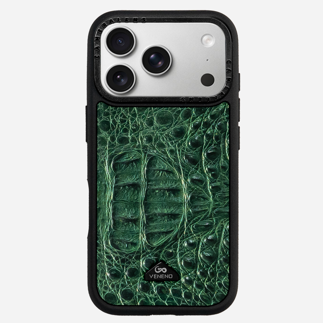 Funda iPhone 17 Pro Max Phantom Croc Green