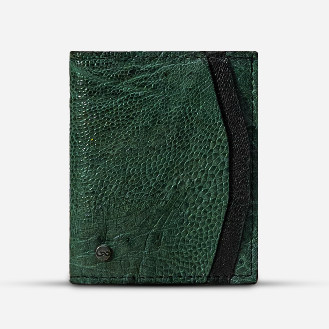 Cartera Compacta "The TIE" Ostrich Green