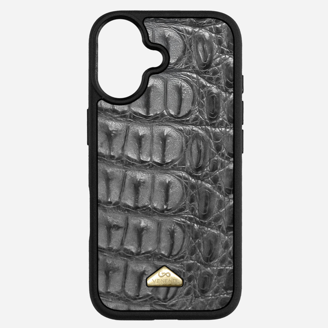 Funda iPhone 17 Billionaire Croc Gray