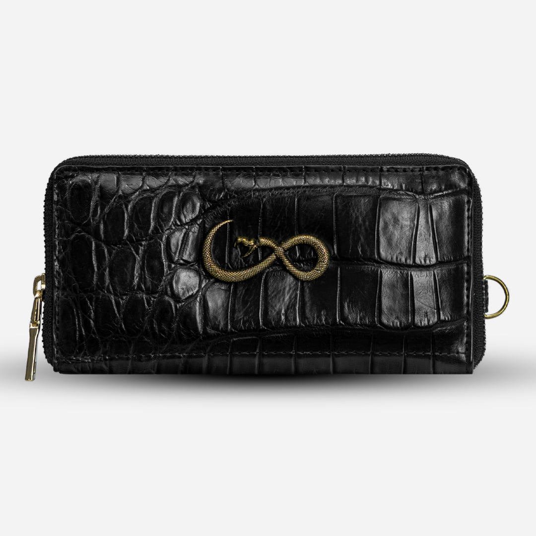 Cartera Larga "The Glam" Billionaire Croc Black