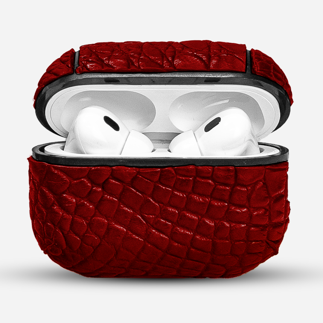 Funda “Airpods PRO 1/2 Gen” Billionaire Croc Red