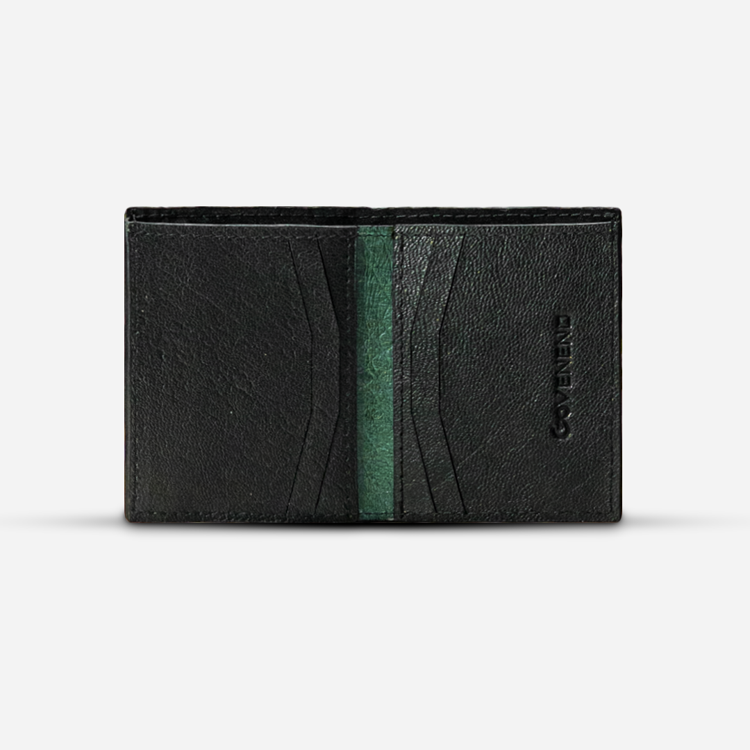 Cartera Compacta "The TIE" Ostrich Green