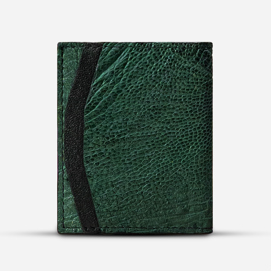 Cartera Compacta "The TIE" Ostrich Green