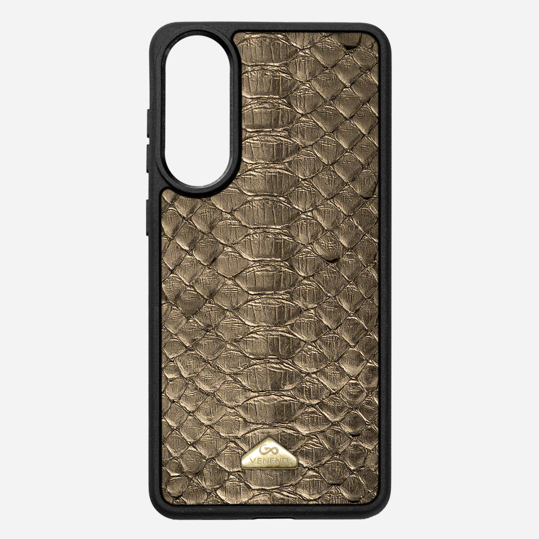 Funda S25 Edge Illuminati Python Sahara Gold