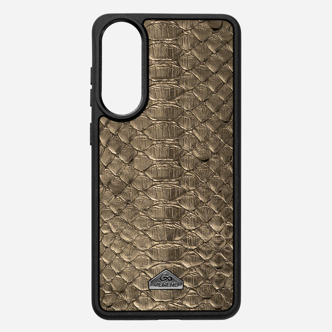 Funda S25 Edge Illuminati Python Sahara Gold