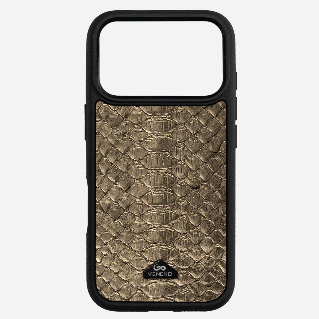 Funda iPhone 17 Pro Max Python Sahara Gold