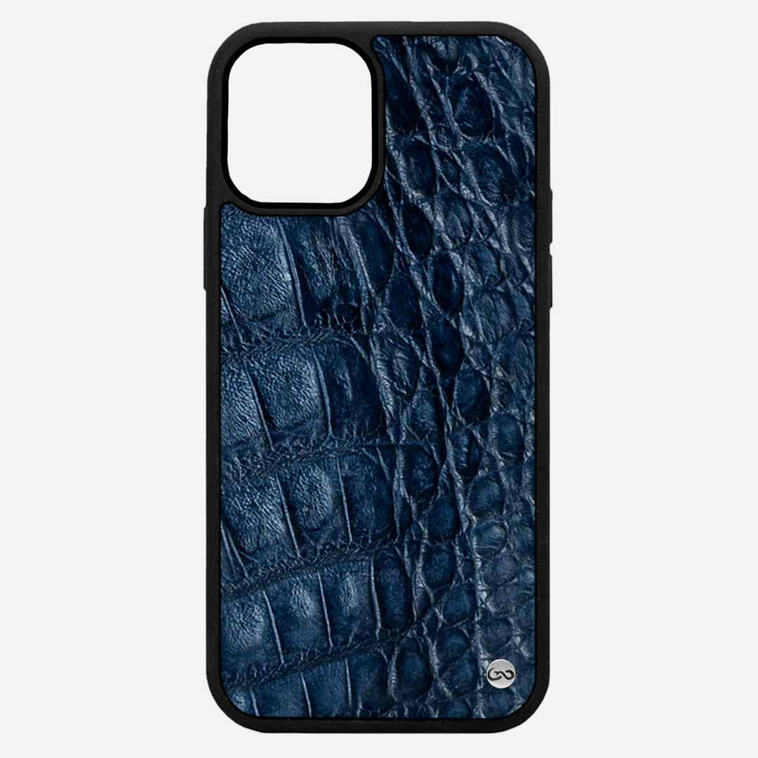 Funda iPhone 12 Mini Billionaire Croc Navy Blue