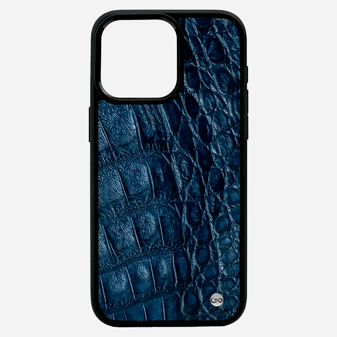 Funda iPhone 14 Pro Max Billionaire Croc Navy Blue