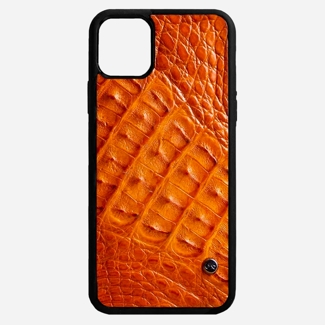 Funda iPhone 13- Billionaire Croc Orange Sunset