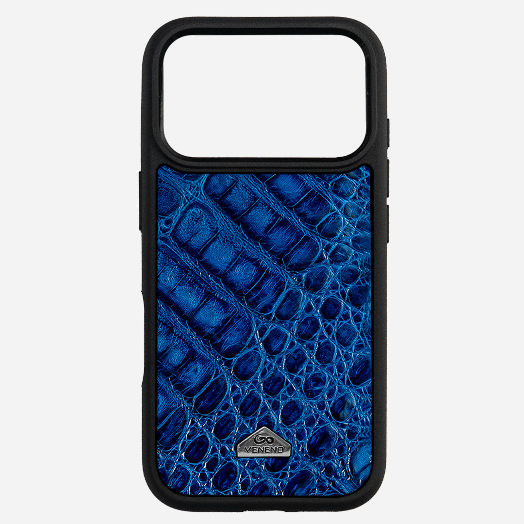 Funda iPhone 17 Pro Billionaire Croc Royal Blue