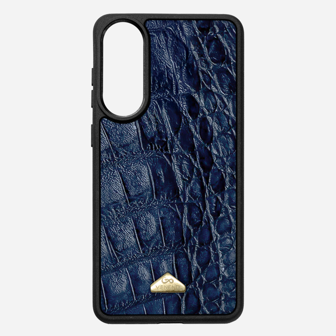 Funda S25 Edge Illuminati Billionaire Croc Navy Blue