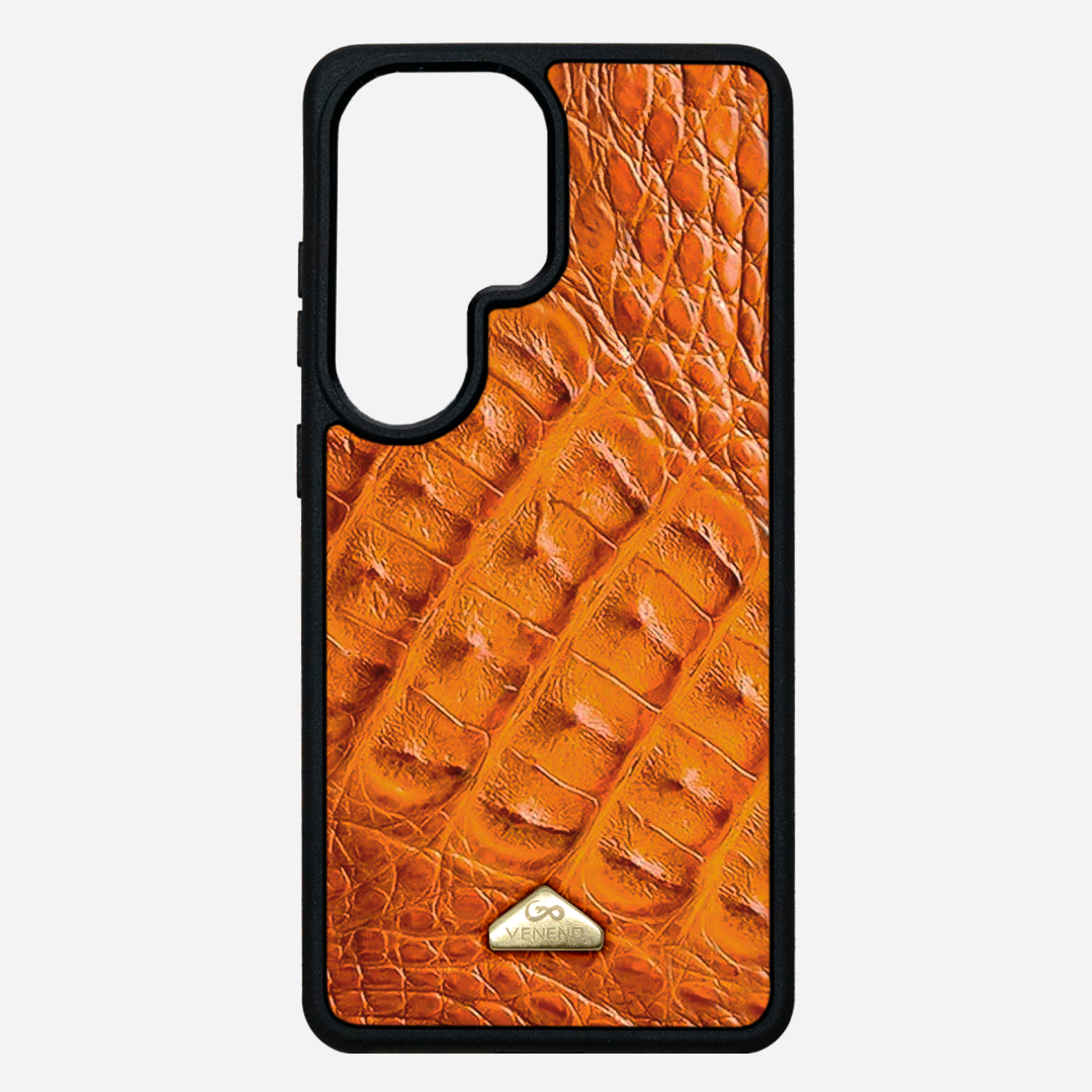 Funda S26 Ultra Illuminati Billionaire Croc Orange