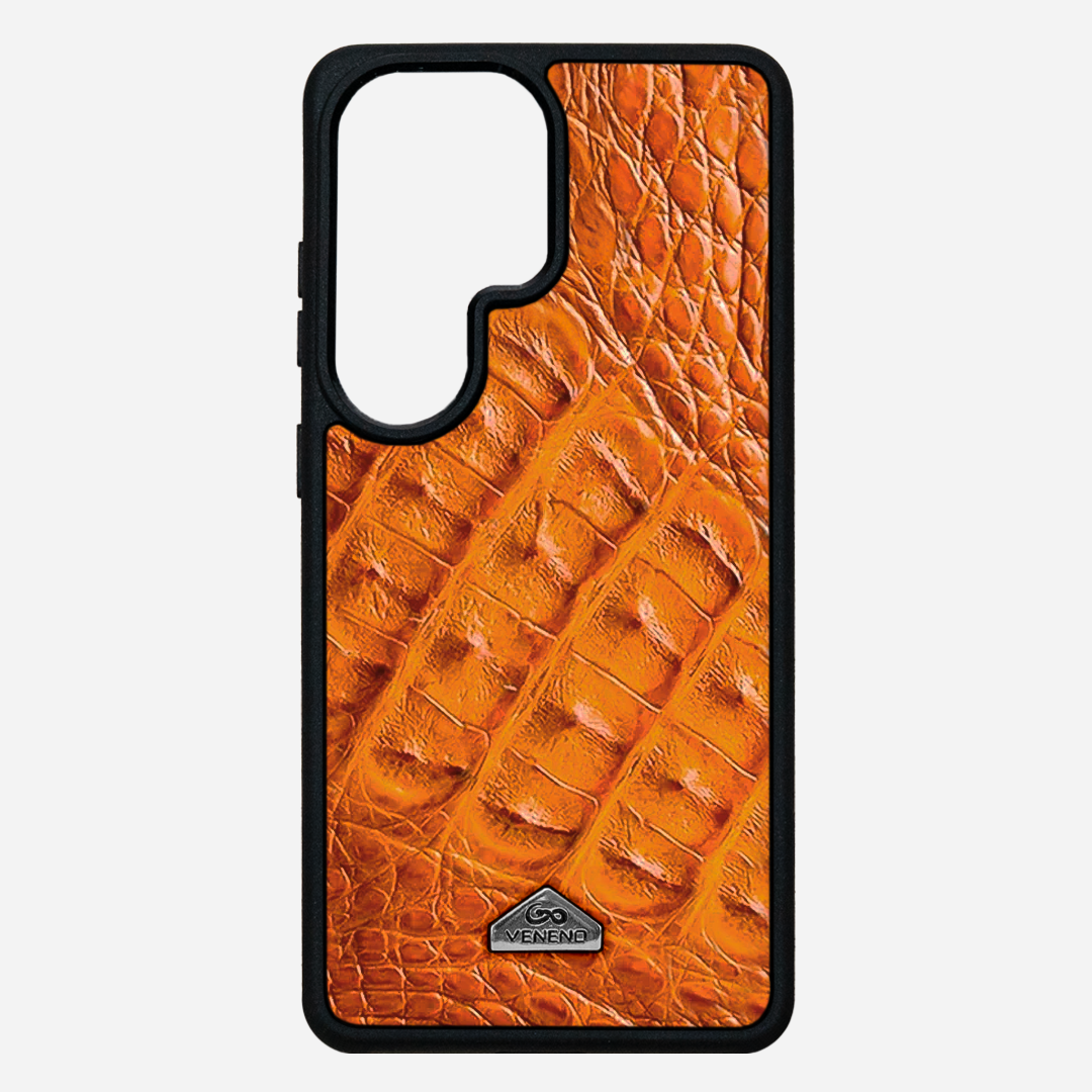 Funda S26 Ultra Illuminati Billionaire Croc Orange