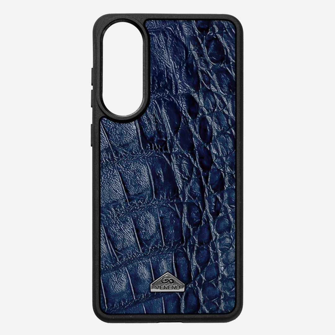 Funda S25 Edge Illuminati Billionaire Croc Navy Blue