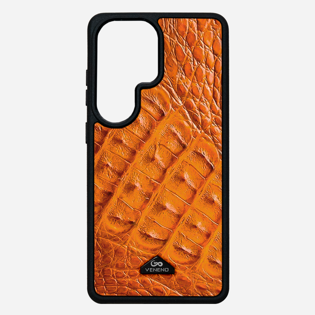 Funda S26 Ultra Illuminati Billionaire Croc Orange