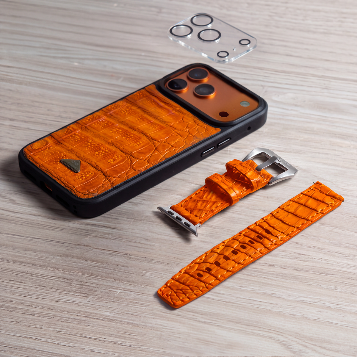 Dúo iPhone 17 Pro Max Croc Orange