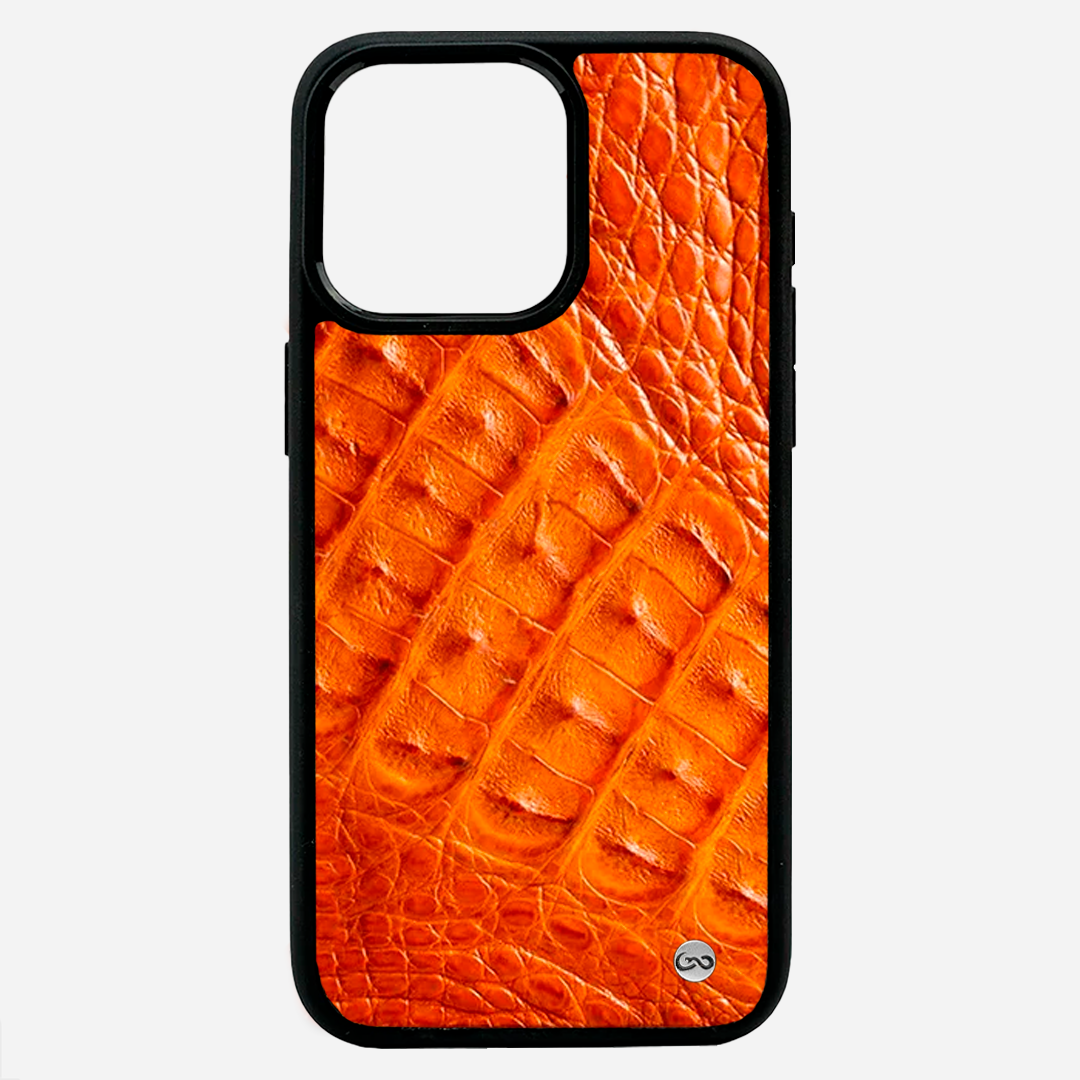 Funda iPhone 14 Pro Max Billionaire Croc Orange Sunset