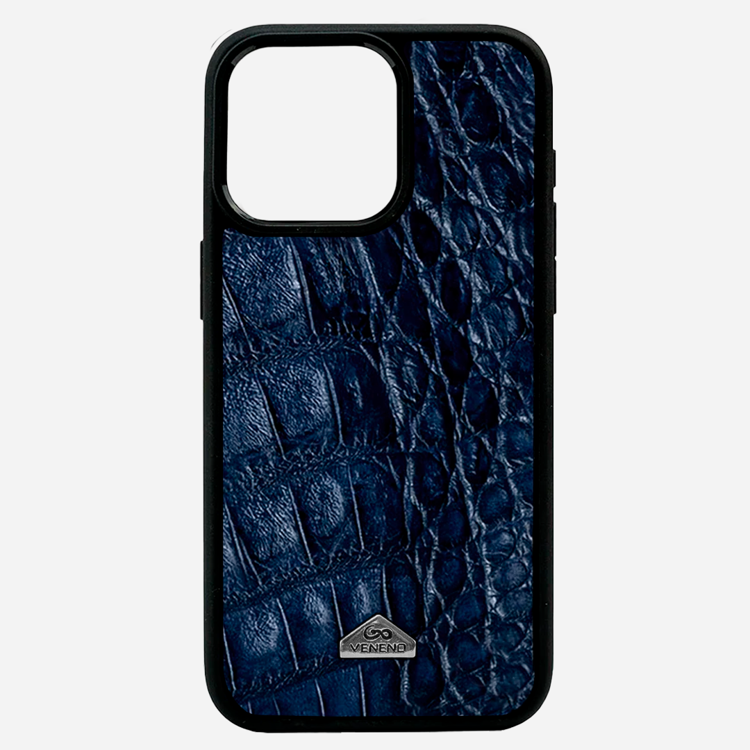Funda iPhone 15 Pro Billionaire Illuminati Croc Navy Blue