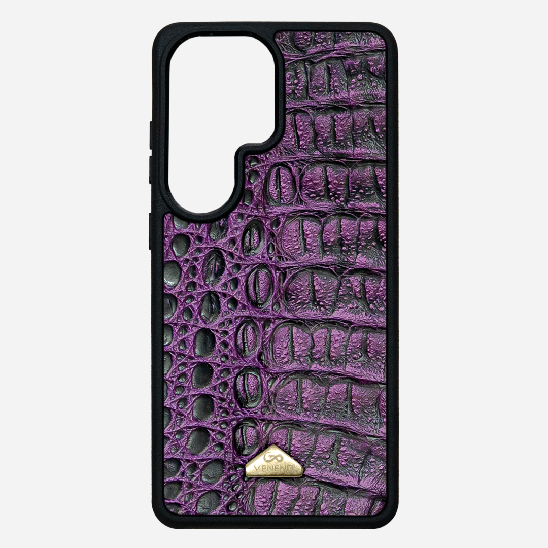Funda S26 Ultra Illuminati Billionaire Croc Purple