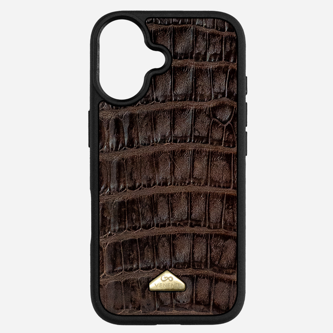 Funda iPhone 17 Billionaire Croc Brown