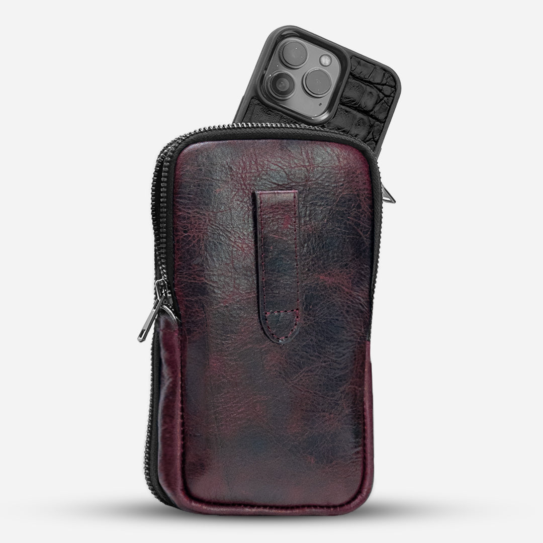 Bolso para Celular - Aike - Billionaire Croc Red Wine