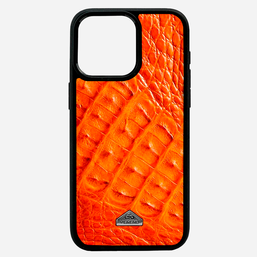 Funda iPhone 15 Pro Max Illuminati Billionaire Croc Orange Sunset