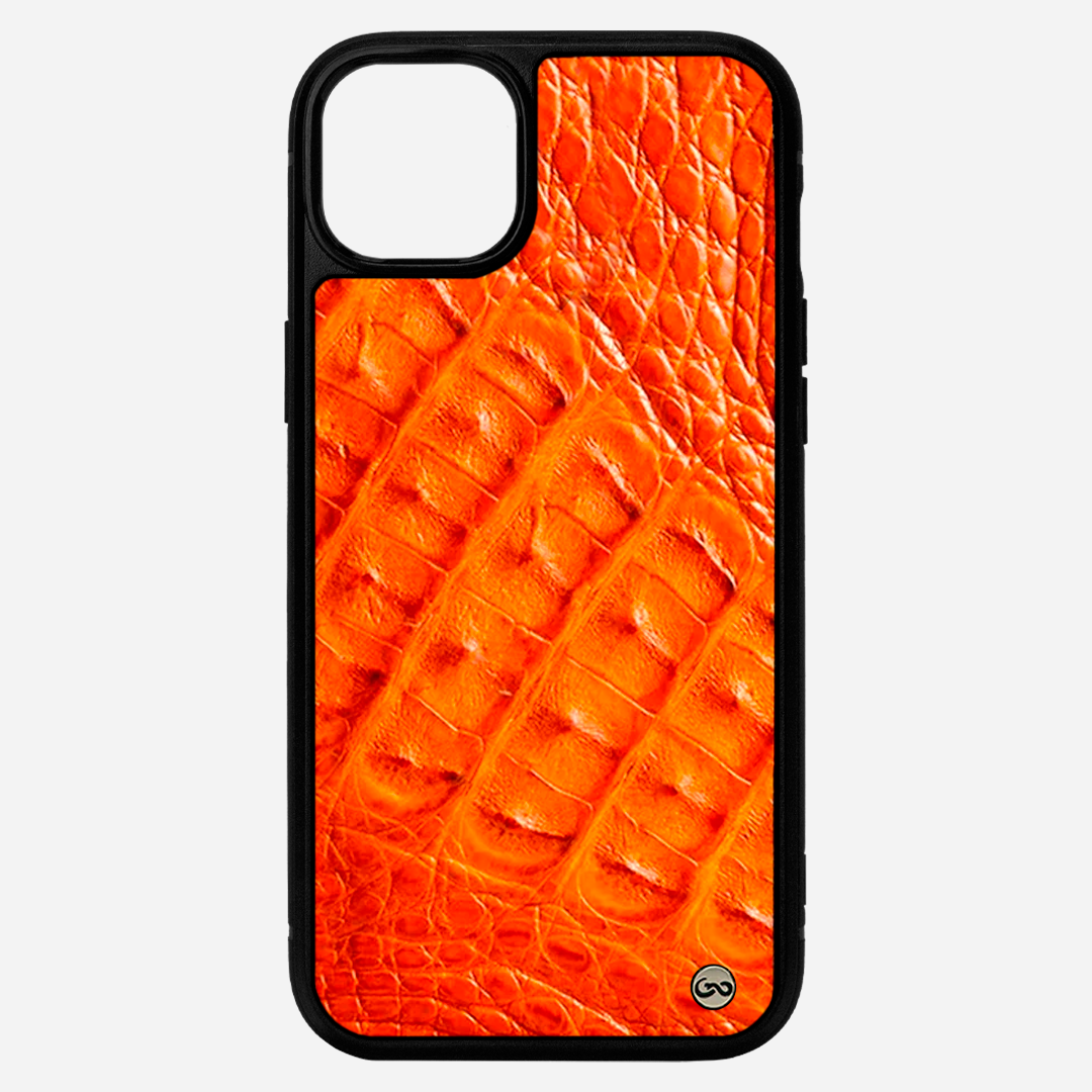 Funda iPhone 15 plus- Billionaire Croc Orange Sunset
