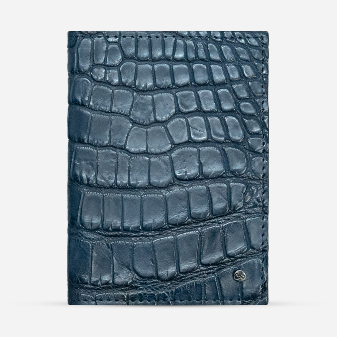 Funda Pasaporte "Il commendatore" Billionaire Croc Navy Blue