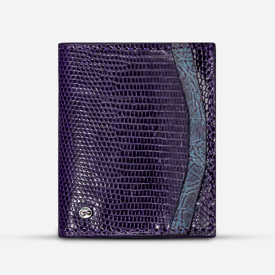 Cartera Compacta "The TIE" Lizzard Purple