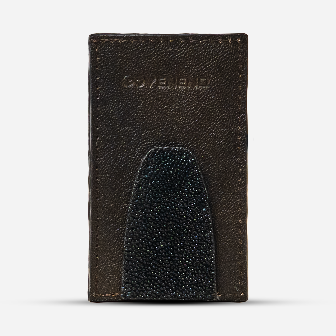 Tarjetero Vertical "The Fang" Billionaire Croc Brown