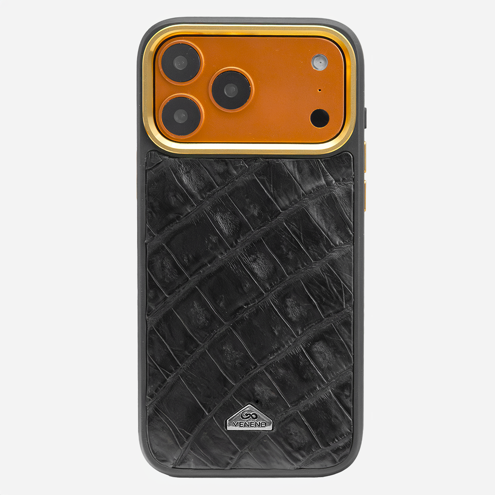 Funda iPhone 17 Pro Max Billionaire Croc Black