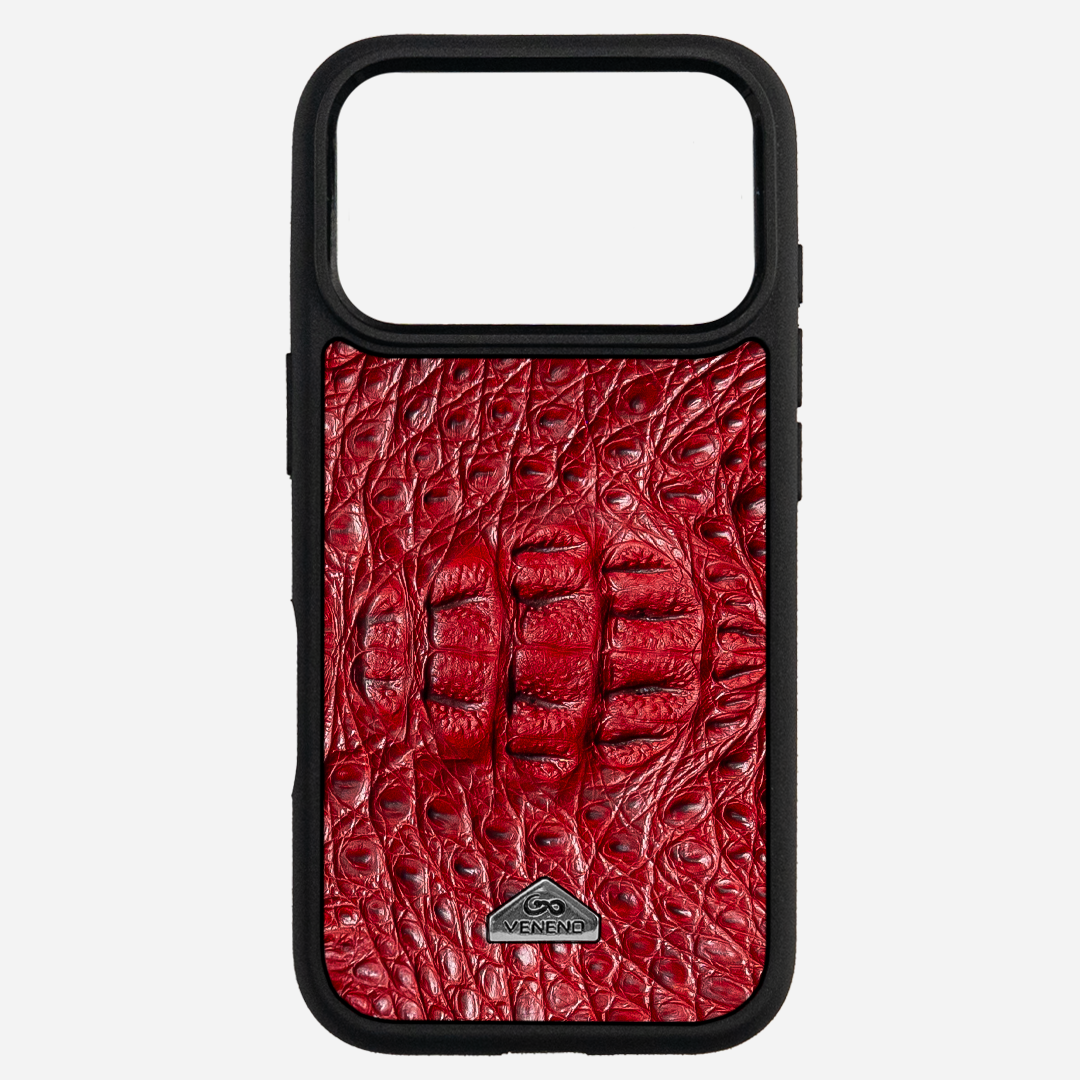 Funda iPhone 17 Pro Phantom Croc Red