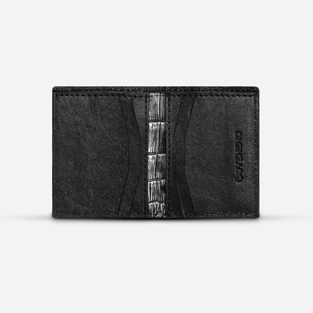 Cartera Compacta "The TIE" Billionaire Croc Eclipse
