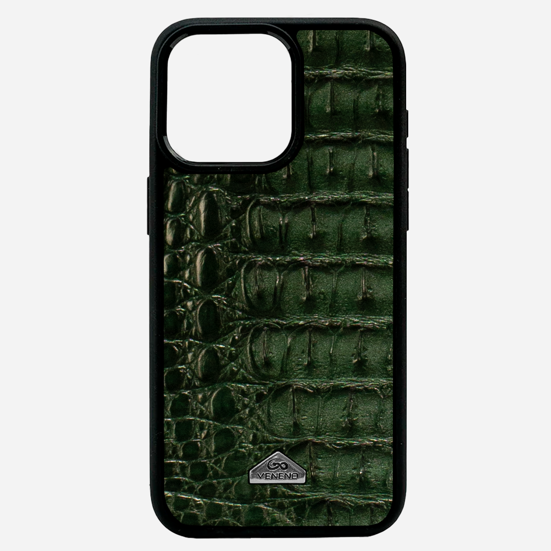 Funda iPhone 15 Pro Illuminati Billionaire Croc Green